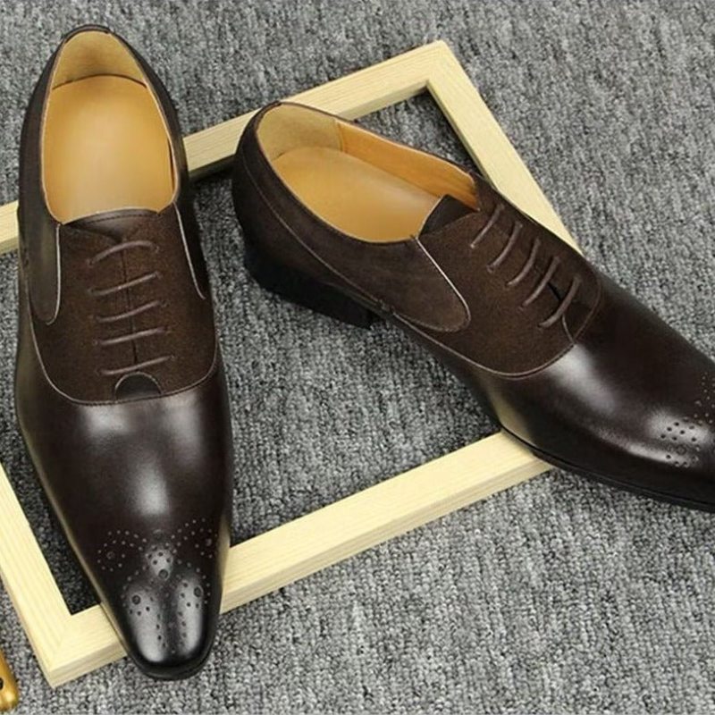 Pánské Společenské Boty Luxusní Svatební Oxford Modishopulence Brogue - Káva