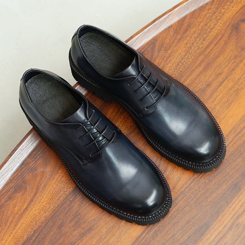 Pánské Společenské Boty Luxusní Šněrovací Brogue Oxford - Černá