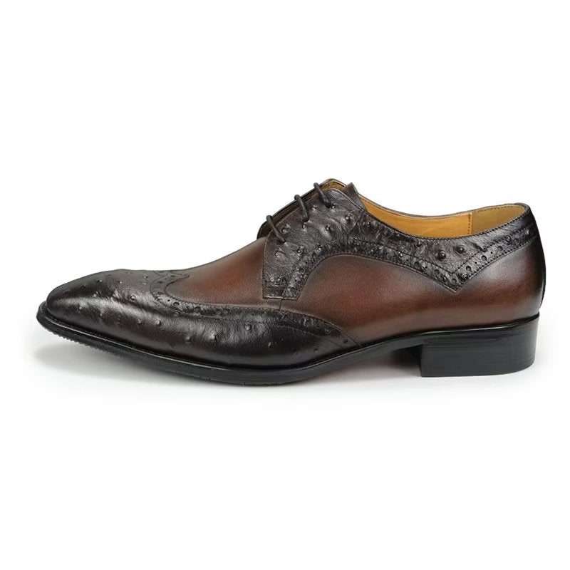 Pánské Společenské Boty Modish Bespoke Brogue Kožené Svatební - Káva