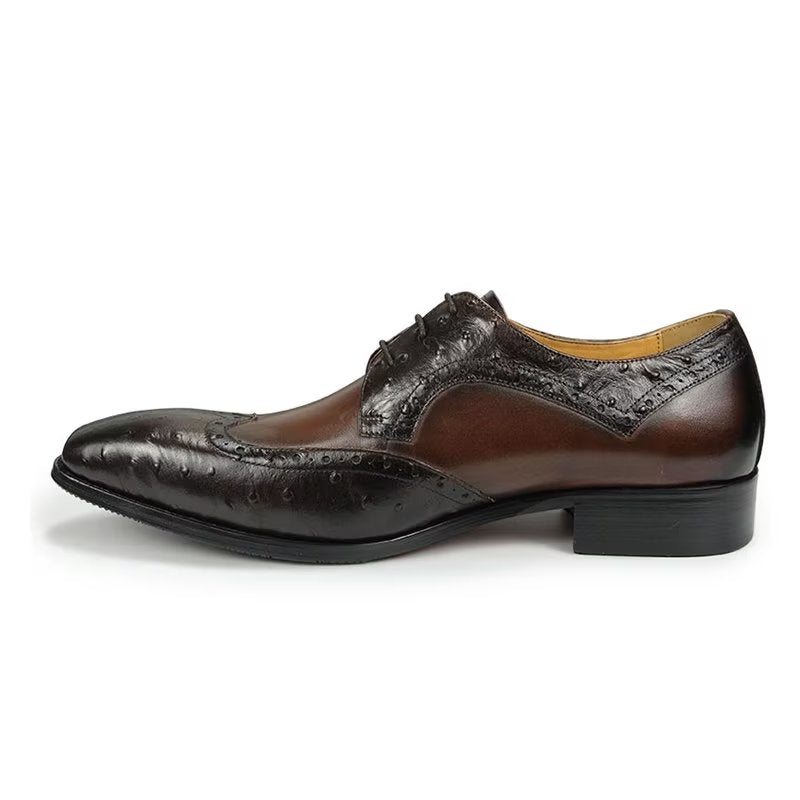 Pánské Společenské Boty Modish Bespoke Brogue Kožené Svatební - Káva