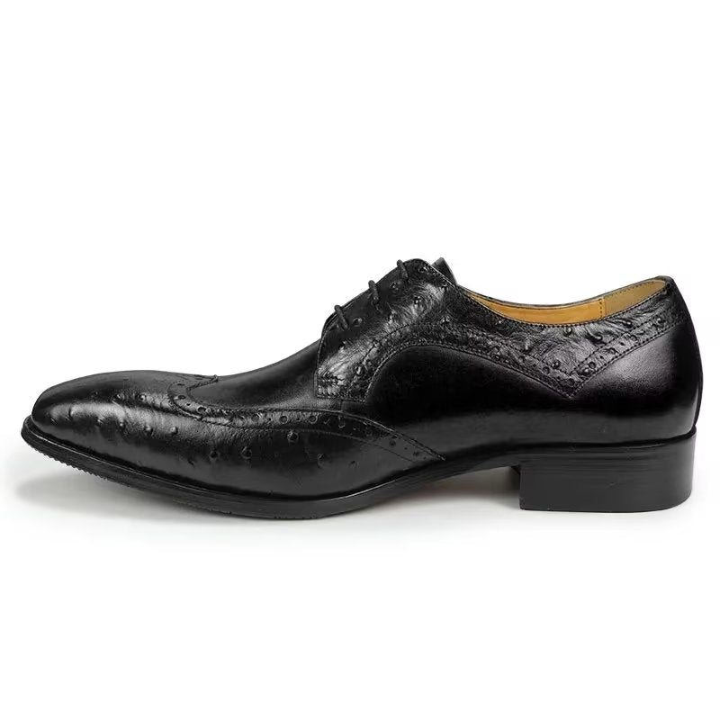 Pánské Společenské Boty Modish Bespoke Brogue Kožené Svatební - Černá