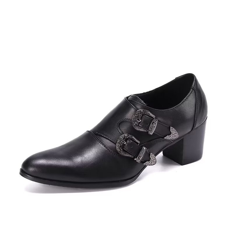 Pánské Společenské Boty Monkstrap - Černá