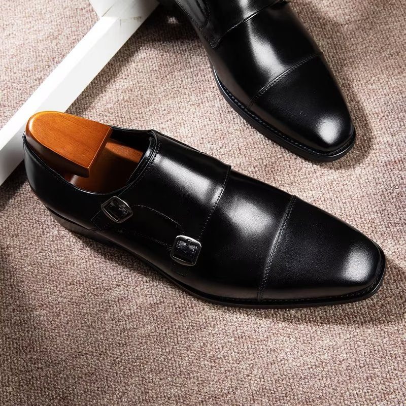 Pánské Společenské Boty Monkstrap - Černá