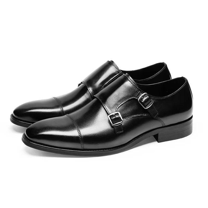 Pánské Společenské Boty Monkstrap - Černá