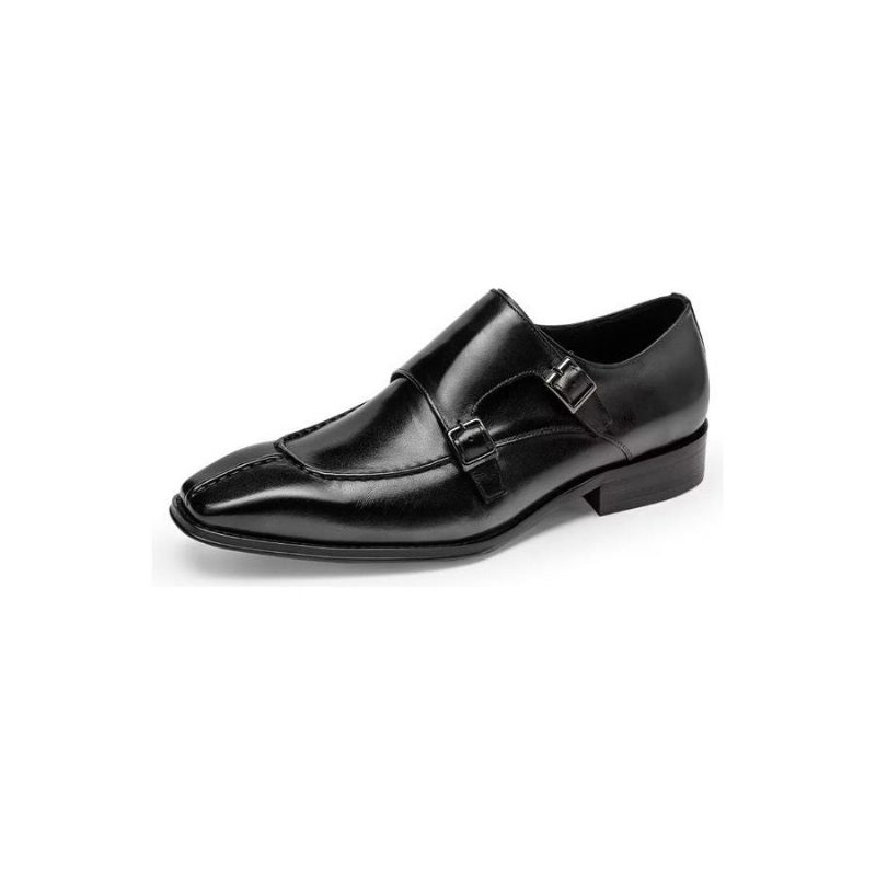 Pánské Společenské Boty Monkstrap Elegantní Z Hovězí Kůže