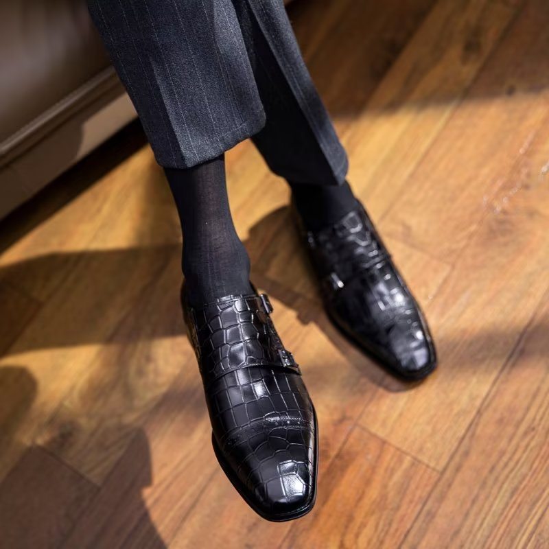 Pánské Společenské Boty Monkstraps - Černá