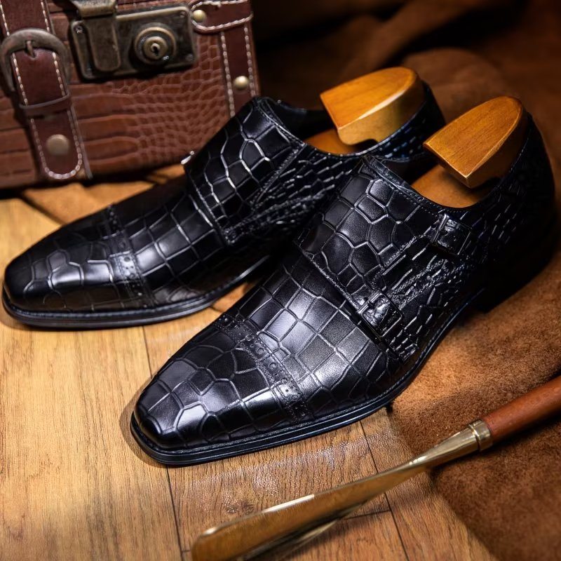 Pánské Společenské Boty Monkstraps - Černá