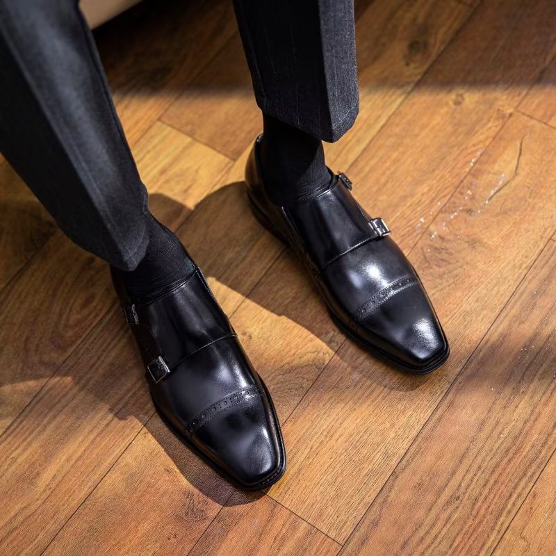 Pánské Společenské Boty Monkstraps - Černá