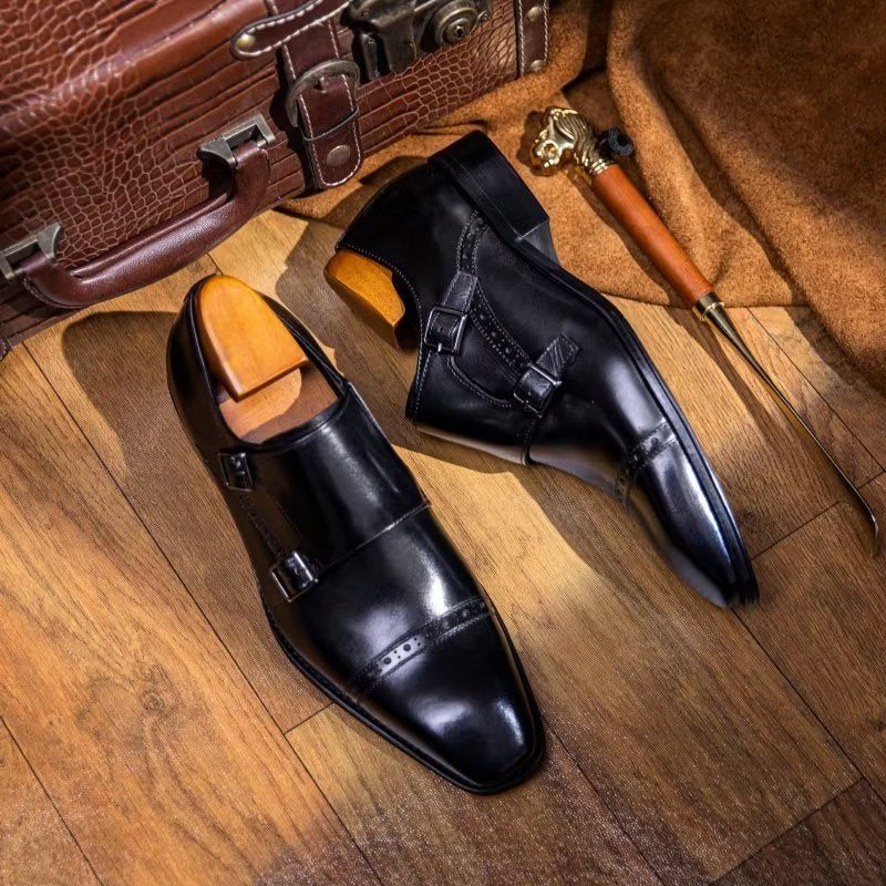 Pánské Společenské Boty Monkstraps - Černá