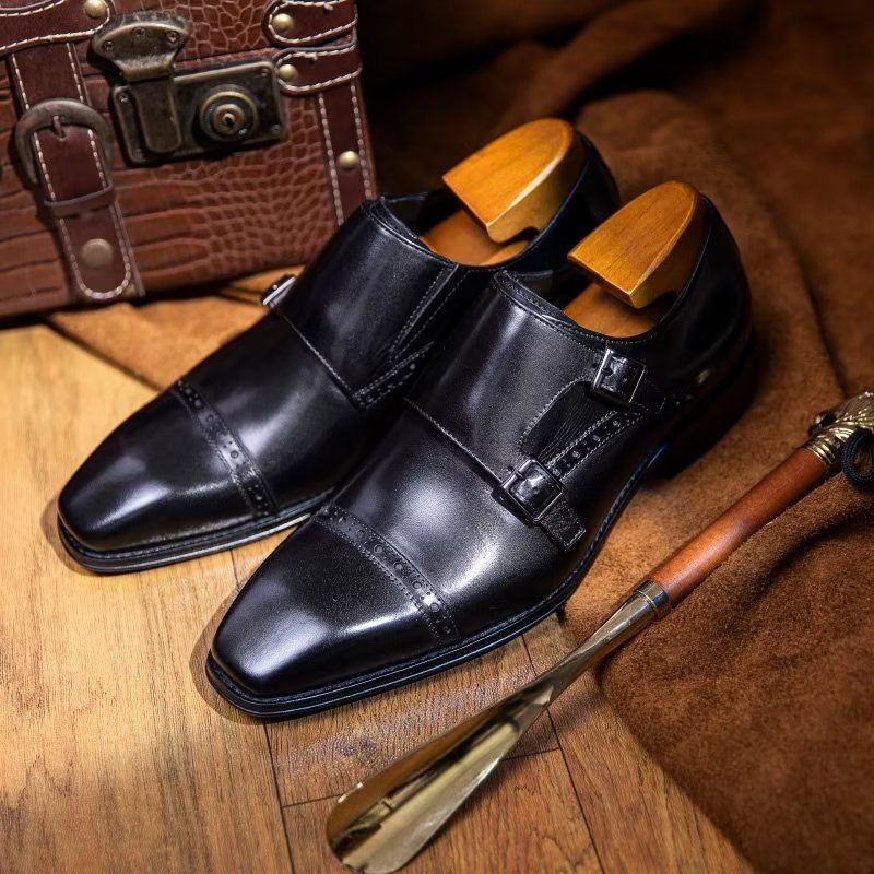 Pánské Společenské Boty Monkstraps - Černá