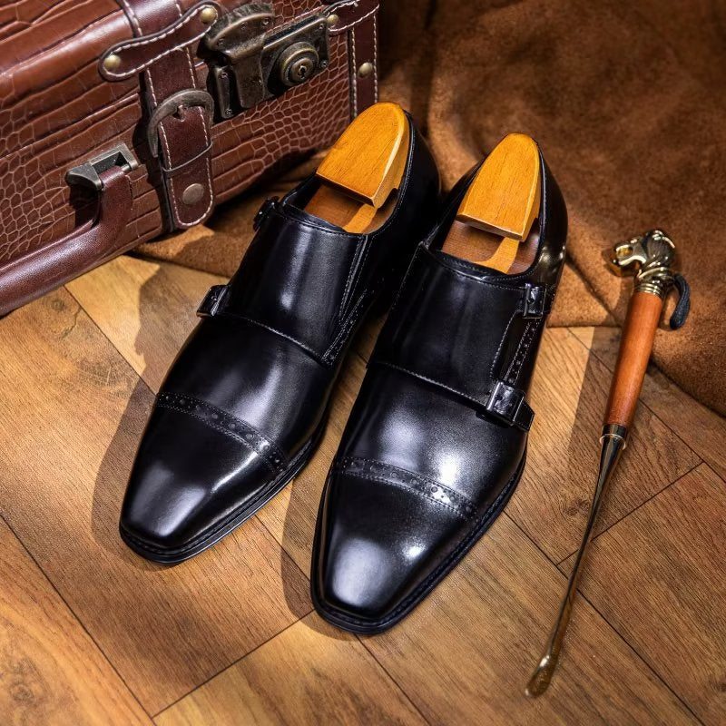 Pánské Společenské Boty Monkstraps - Černá