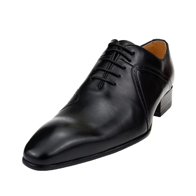 Pánské Společenské Boty Opulentní Bespoke Brogue Kožené Svatební - Černá