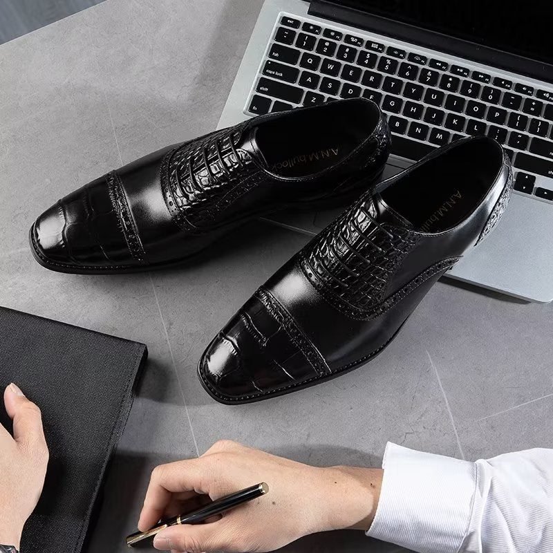 Pánské Společenské Boty Opulentní Croctex Oxford - Černá