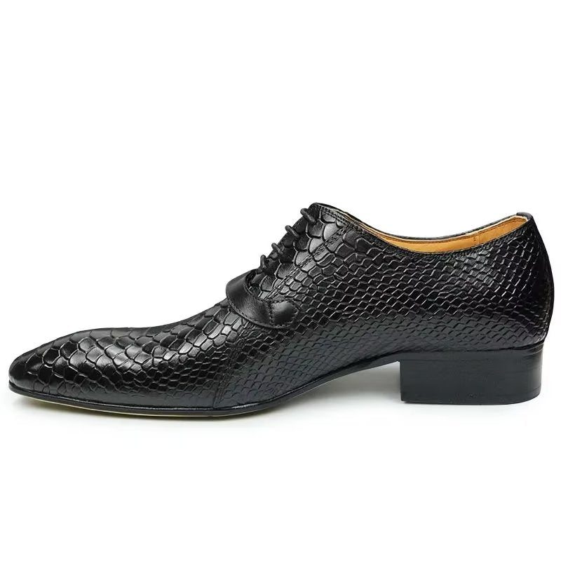 Pánské Společenské Boty Opulentní Kožené Brogue Nuptial Oxford - Černá