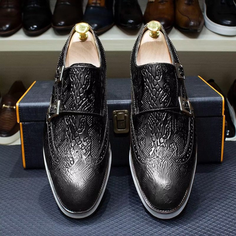 Pánské Společenské Boty Opulentní Svatební Brogue Oxford - Černá