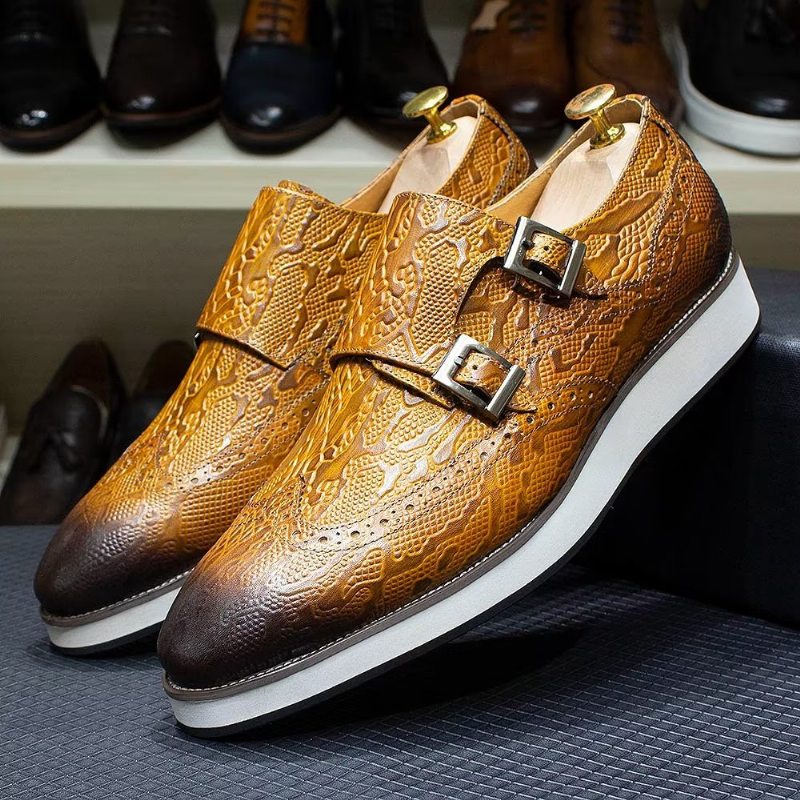 Pánské Společenské Boty Opulentní Svatební Brogue Oxford - Hnědá