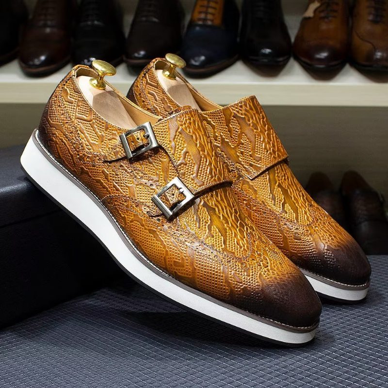 Pánské Společenské Boty Opulentní Svatební Brogue Oxford - Hnědá