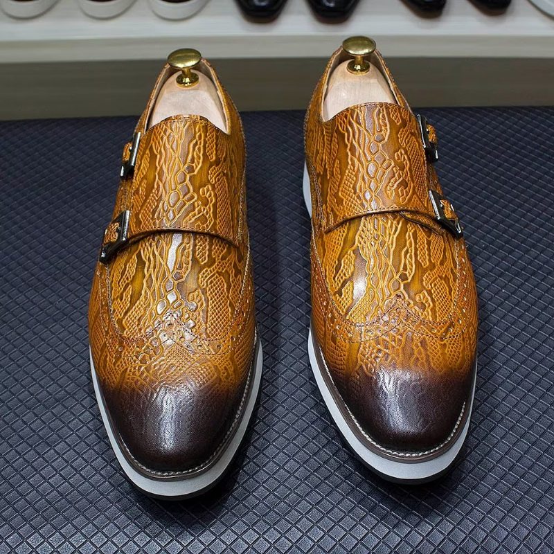 Pánské Společenské Boty Opulentní Svatební Brogue Oxford - Hnědá