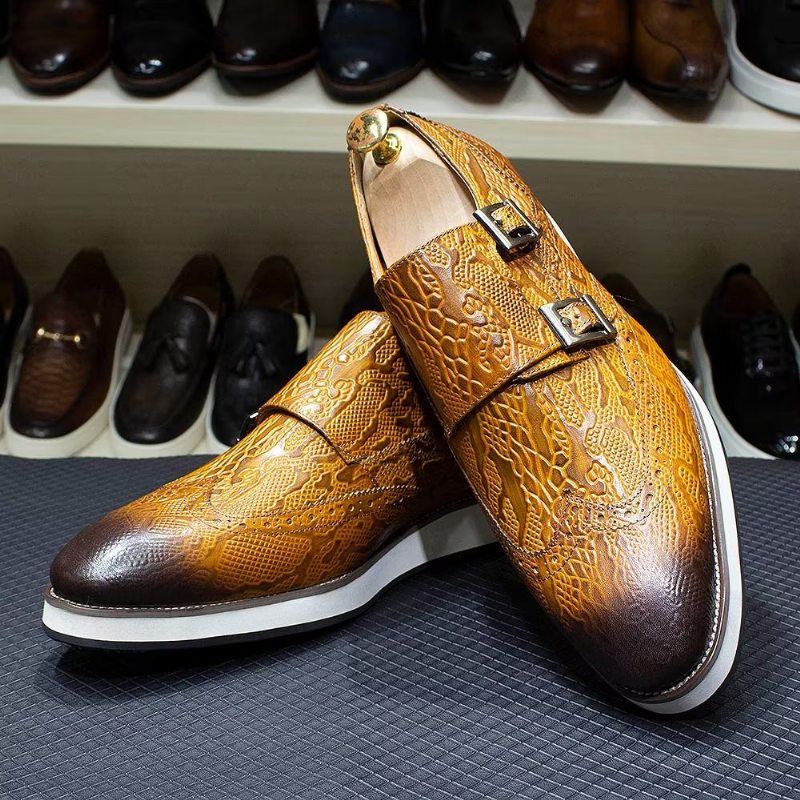 Pánské Společenské Boty Opulentní Svatební Brogue Oxford - Hnědá