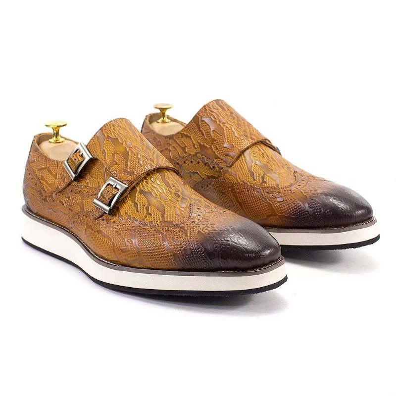 Pánské Společenské Boty Opulentní Svatební Brogue Oxford - Hnědá