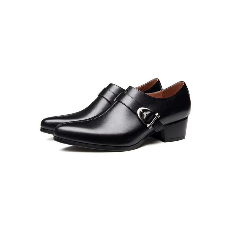 Pánské Společenské Boty Vynikající Kožené Monkstrap - Černá