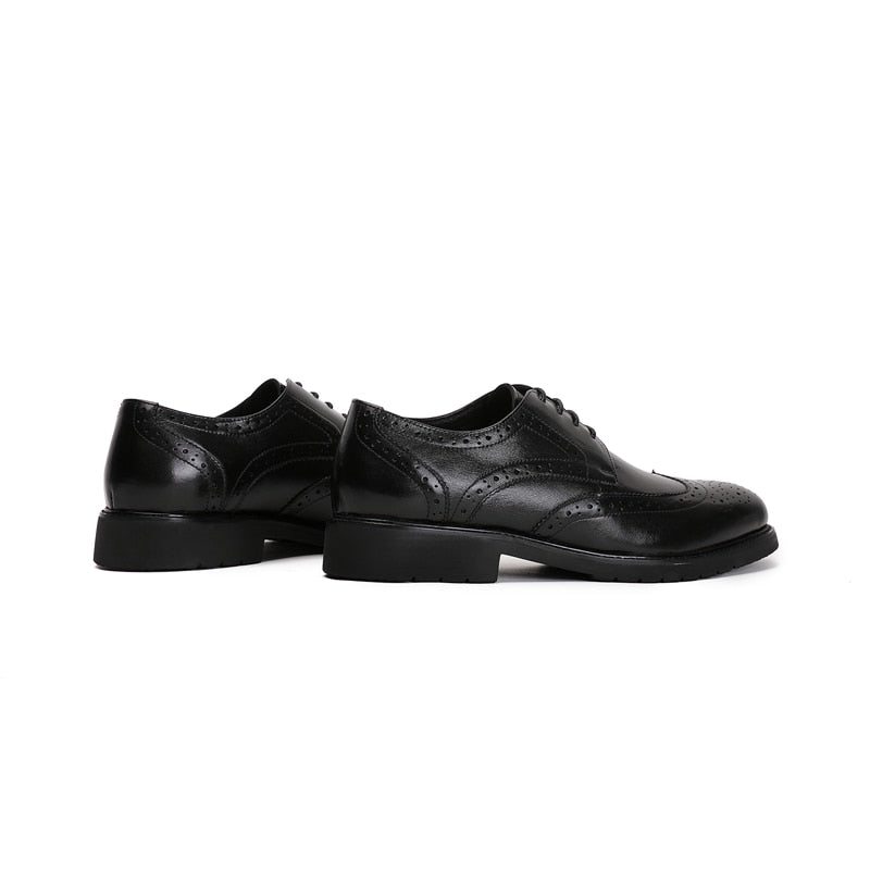 Pánské Společenské Boty Wingtip Luxury Klasický Pointed Toe Oxford Brogues - Černá