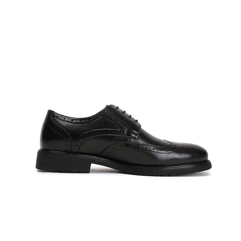 Pánské Společenské Boty Wingtip Luxury Klasický Pointed Toe Oxford Brogues - Černá