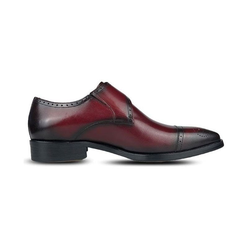 Pánské Společenské Boty Wingtip Oxford Šaty Exquisite Elegance - Červená