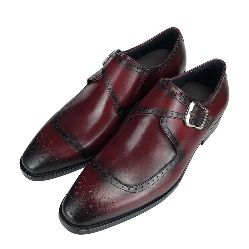 Pánské Společenské Boty Wingtip Oxford Šaty Exquisite Elegance - Červená