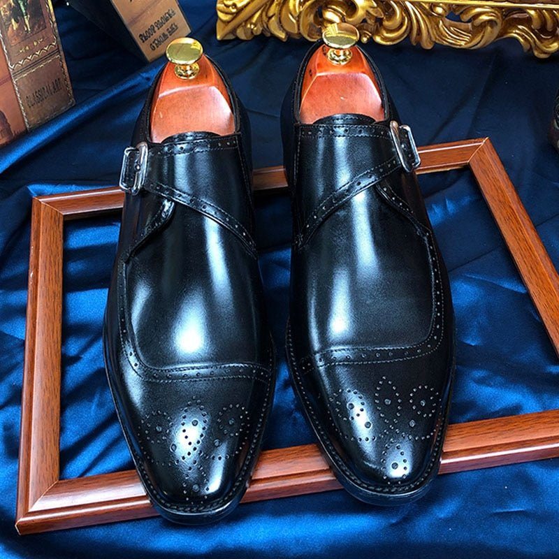 Pánské Společenské Boty Wingtip Oxford Šaty Exquisite Elegance - Černá