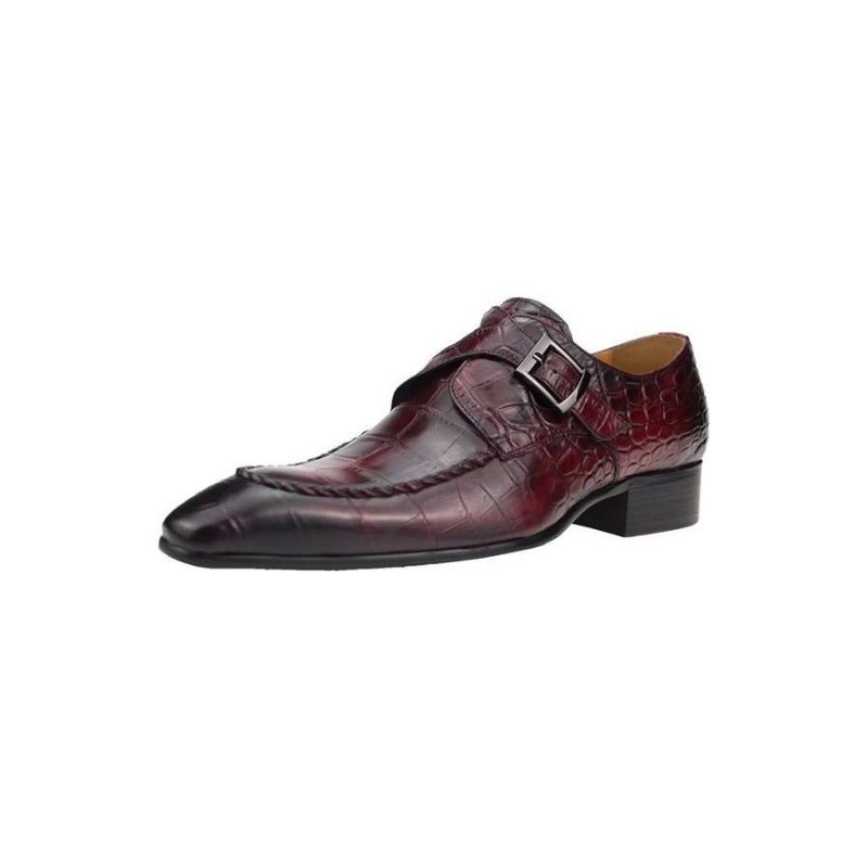 Pánské Společenské Boty Z Pravé Kůže Luxusní Elegantní Svatební Brogue Oxford - Červená