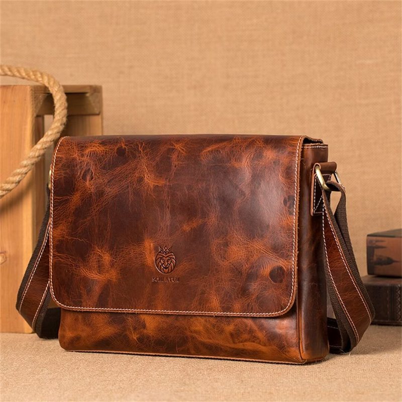 Pánské Tašky Přes Rameno Aristocrat Urban Leather Portfolio - Hnědá