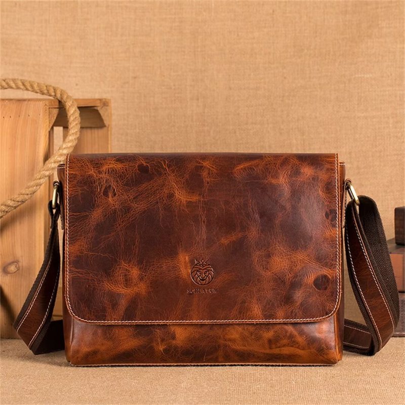 Pánské Tašky Přes Rameno Aristocrat Urban Leather Portfolio - Hnědá