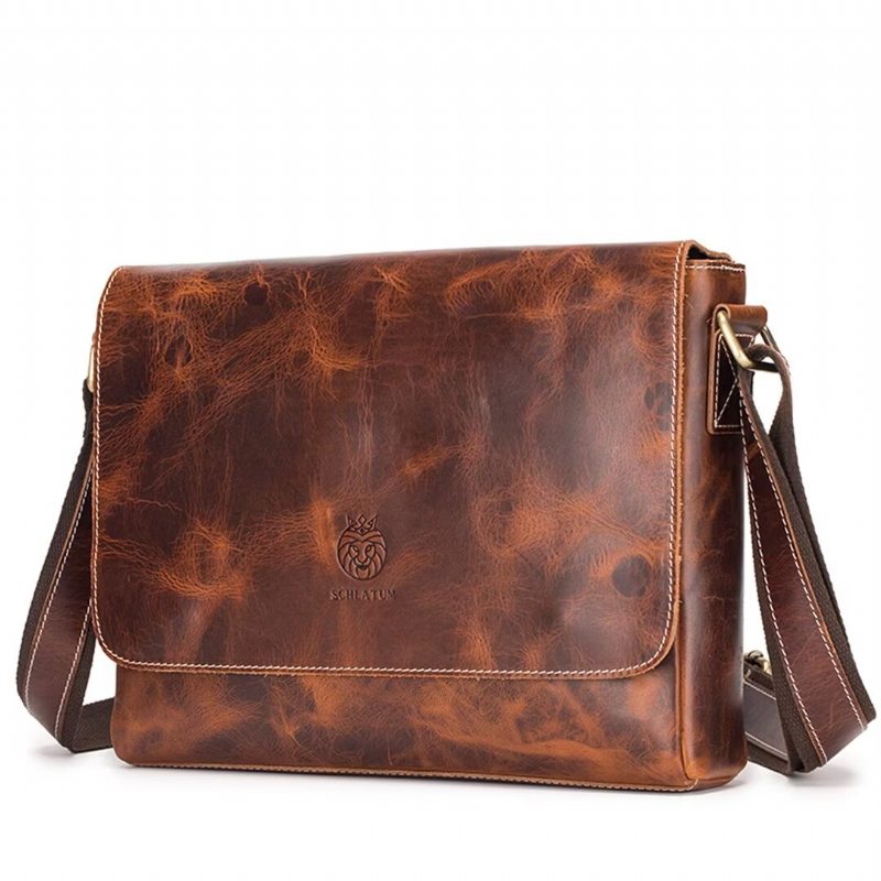 Pánské Tašky Přes Rameno Aristocrat Urban Leather Portfolio - Hnědá