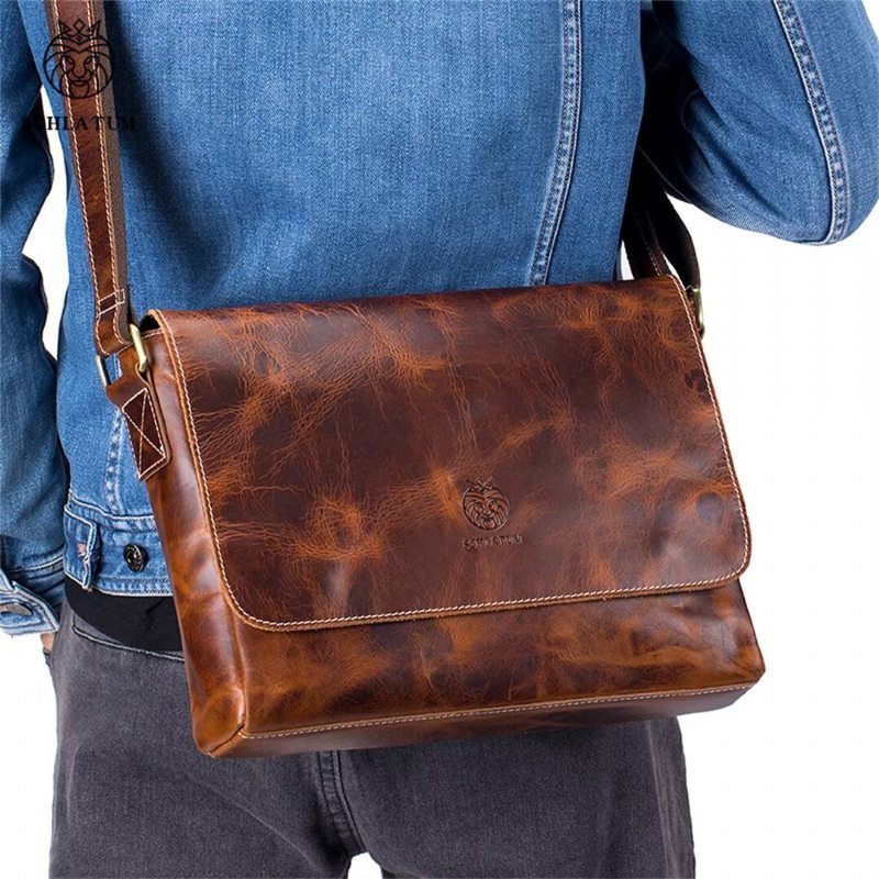 Pánské Tašky Přes Rameno Aristocrat Urban Leather Portfolio - Hnědá