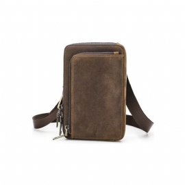 Pánské Tašky Přes Rameno Luxusní Kožená Kabelka S Klapkou Vintage Crossbody