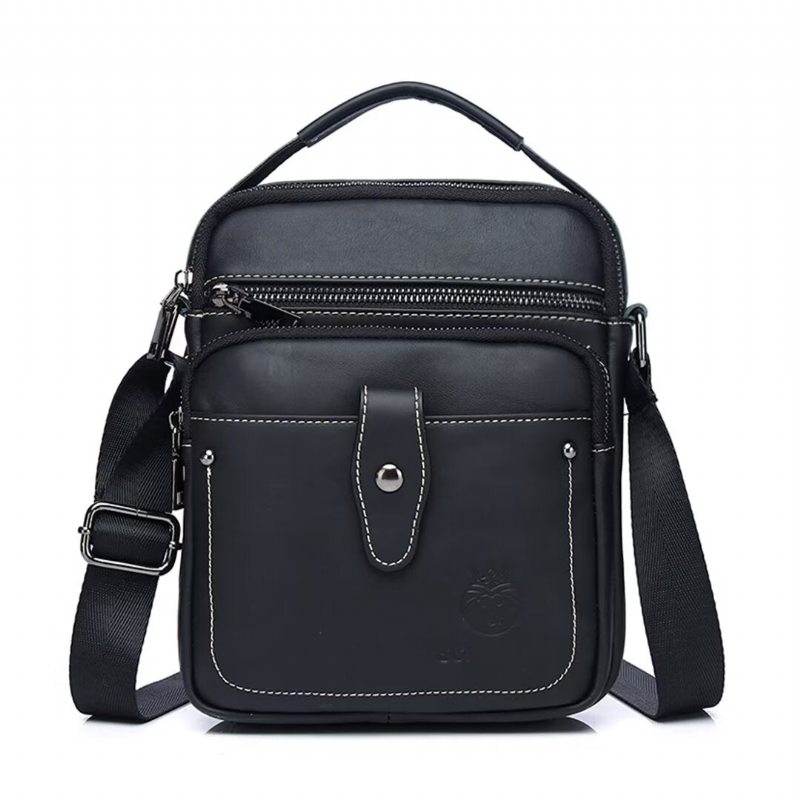 Pánské Tašky Přes Rameno Majestic Journey Leather Holdall - Černá