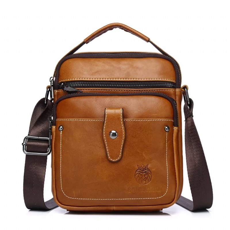 Pánské Tašky Přes Rameno Majestic Journey Leather Holdall - Černá