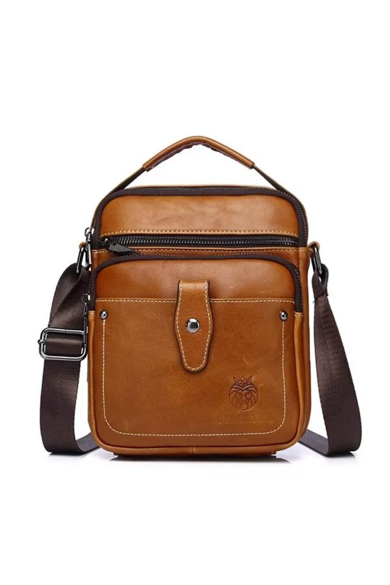 Pánské Tašky Přes Rameno Majestic Journey Leather Holdall - Černá