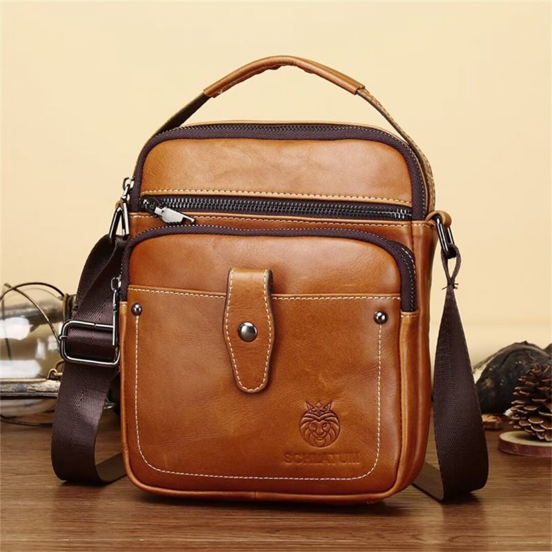 Pánské Tašky Přes Rameno Majestic Journey Leather Holdall - Černá