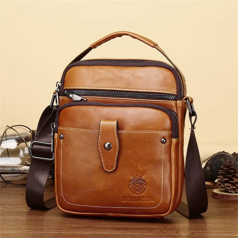 Pánské Tašky Přes Rameno Majestic Journey Leather Holdall - Černá