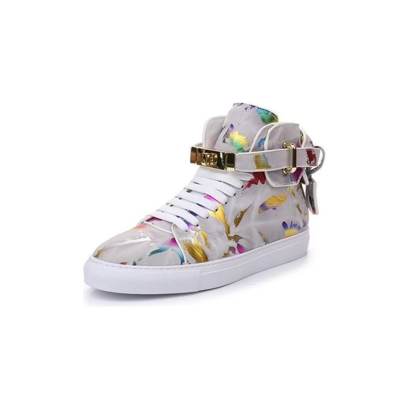 Pánské Tenisky Graffiti Elite Cow Leather High Top Kicks - Vícebarevná