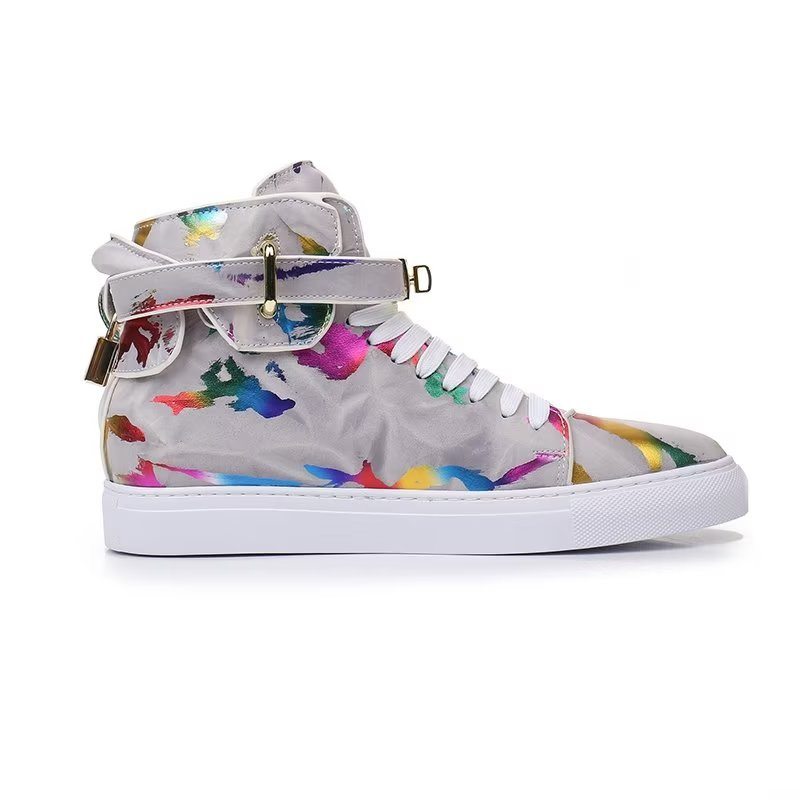 Pánské Tenisky Graffiti Elite Cow Leather High Top Kicks - Vícebarevná