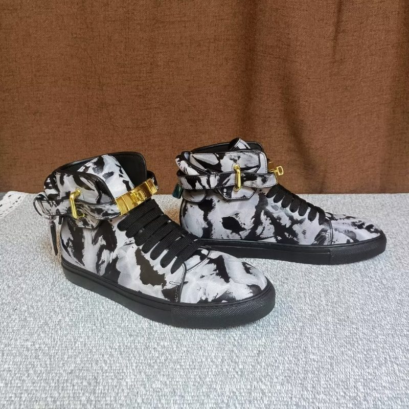 Pánské Tenisky Graffiti Vogue Cowhide High Top Sneakers - Vícebarevná