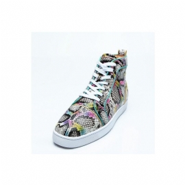 Pánské Tenisky Snakeskin Šik Multicolor High Top Voděodolné Boty